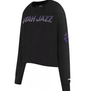 Utah Jazz Jewel Bling Officially Licensed NBA Womens Fleece Long Sleeve Pullover
